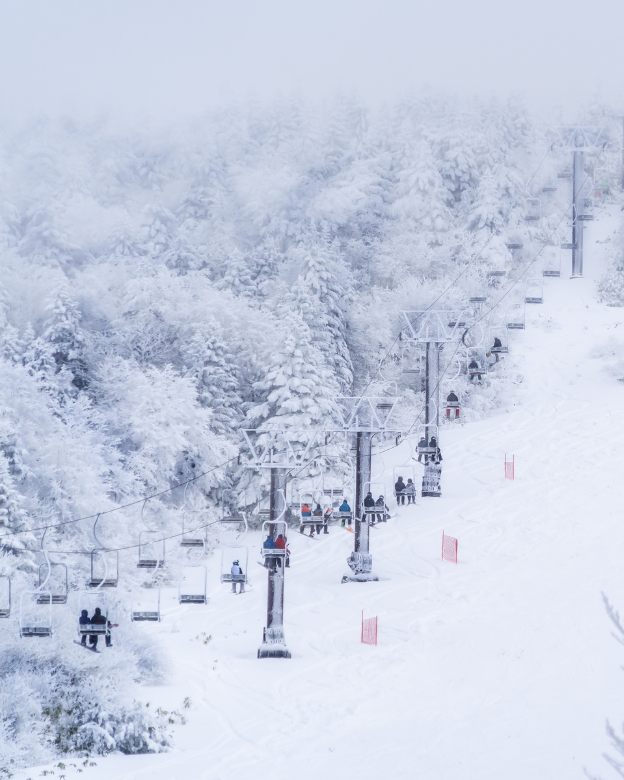 Ski Lift in winter